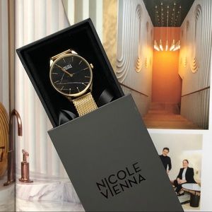 Nicole Vienna Gold Black Marble Soir no79 Watch